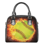 Fireball Softball Print Shoulder Handbag