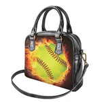 Fireball Softball Print Shoulder Handbag