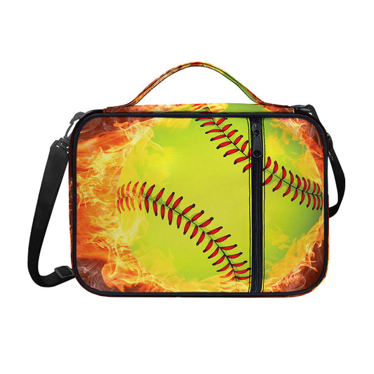 Fireball Softball Print Shoulder Strap Bible Bag