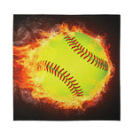 Fireball Softball Print Silk Bandana