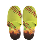 Fireball Softball Print Slippers