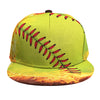 Fireball Softball Print Snapback Cap