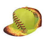 Fireball Softball Print Snapback Cap