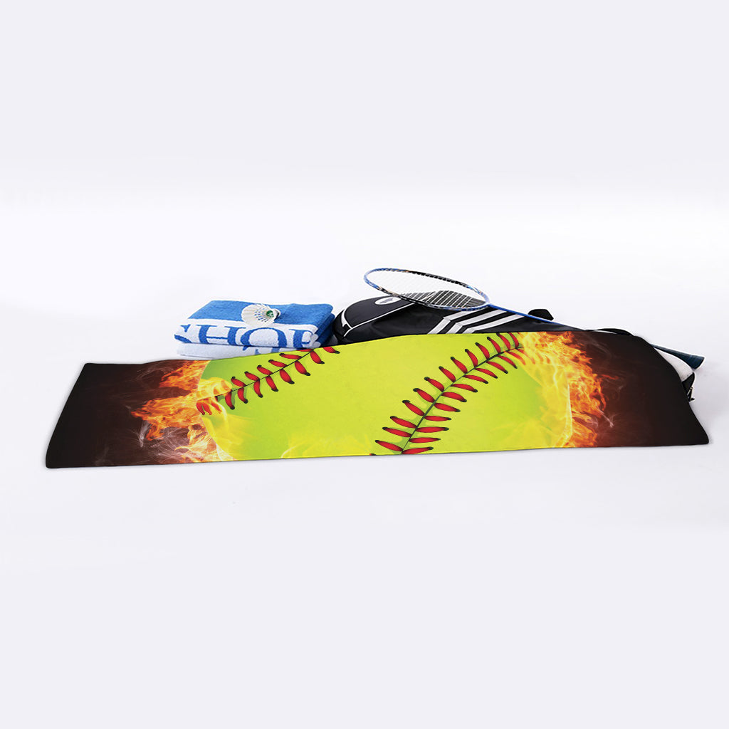 Fireball Softball Print Sports Towel