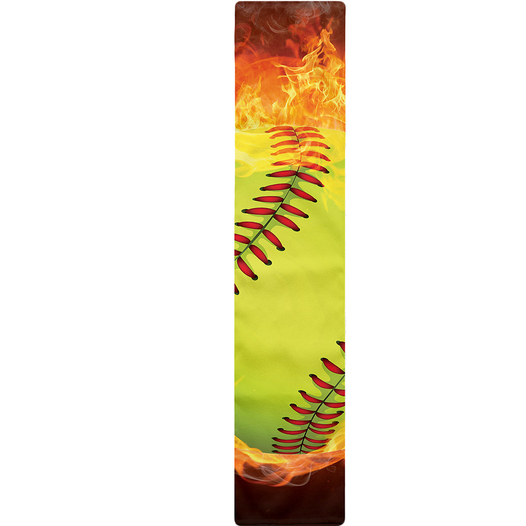 Fireball Softball Print Table Runner