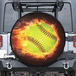 Fireball Softball Print Tire Cover