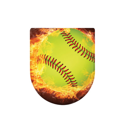 Fireball Softball Print Toilet Lid Cover