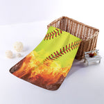 Fireball Softball Print Towel