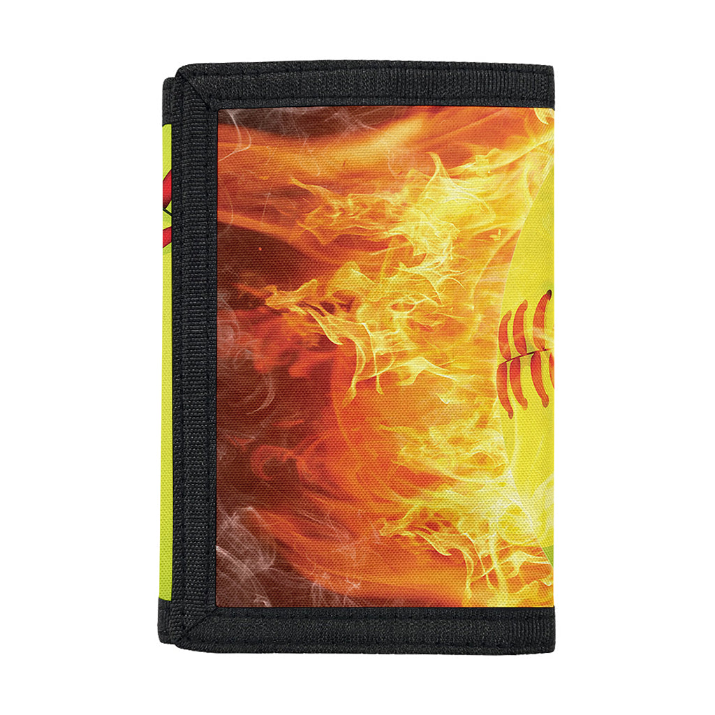Fireball Softball Print Trifold Wallet