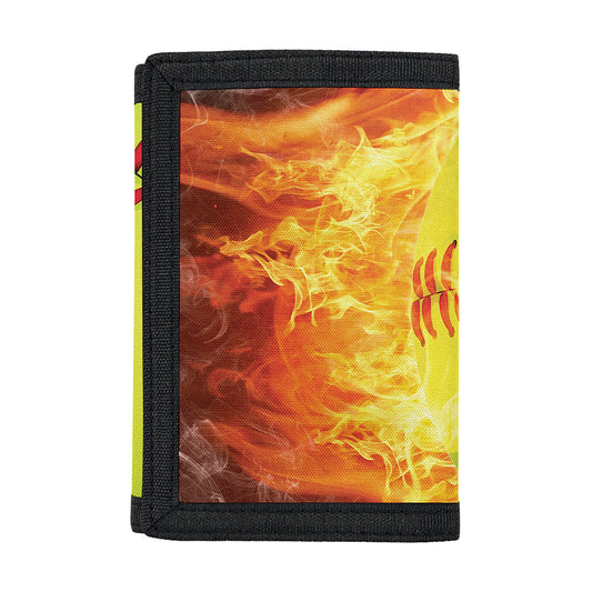 Fireball Softball Print Trifold Wallet