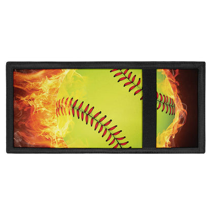 Fireball Softball Print Trifold Wallet