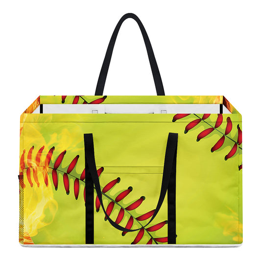 Fireball Softball Print Utility Tote Bag