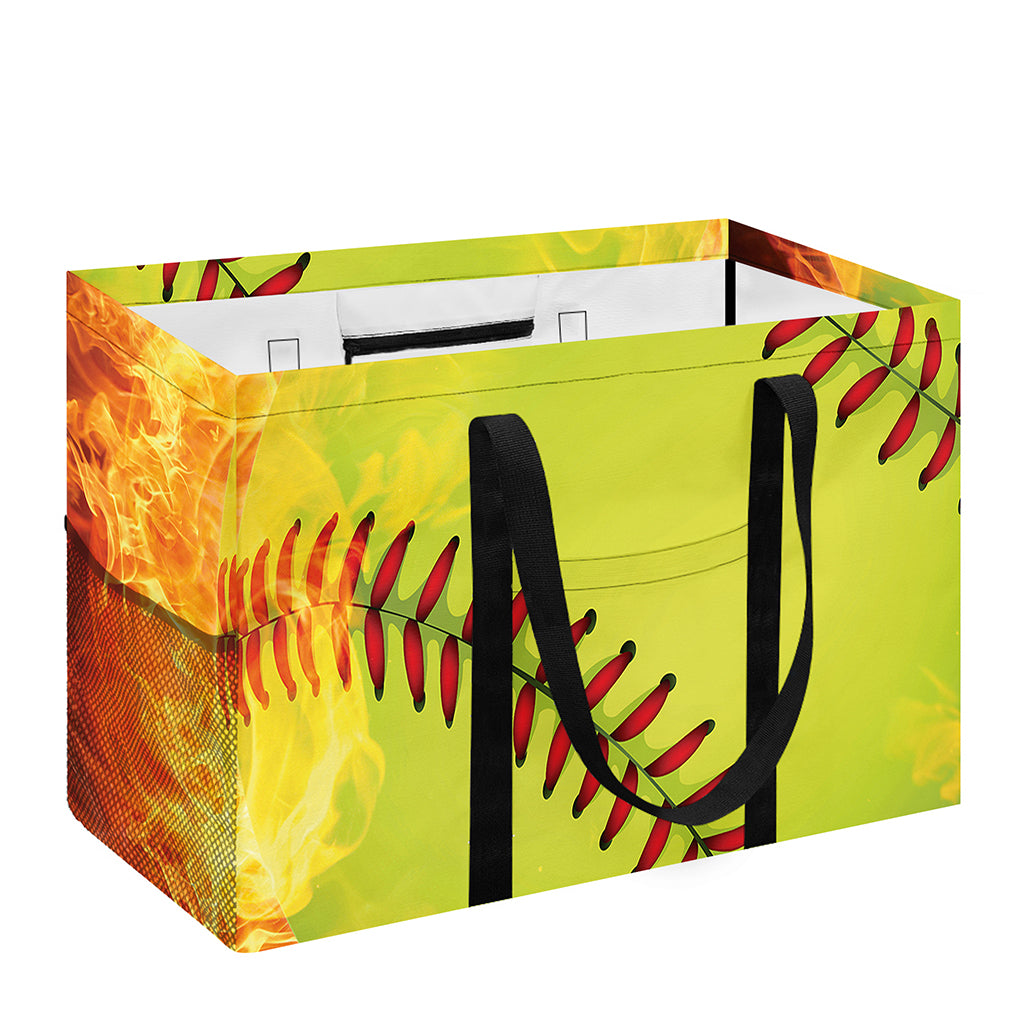Fireball Softball Print Utility Tote Bag