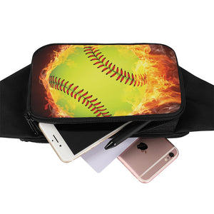 Fireball Softball Print Waist Bag