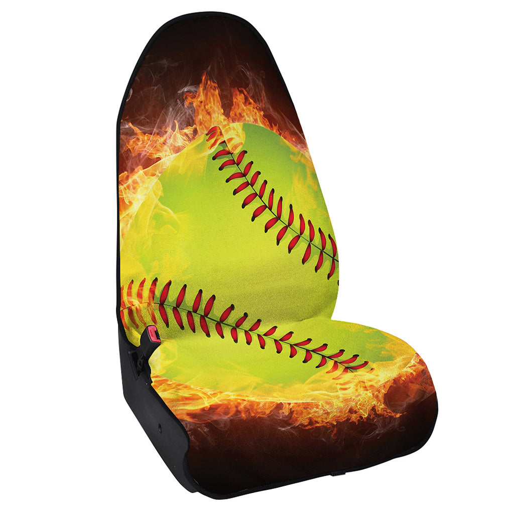 Fireball Softball Print Waterproof Car Seat Cover