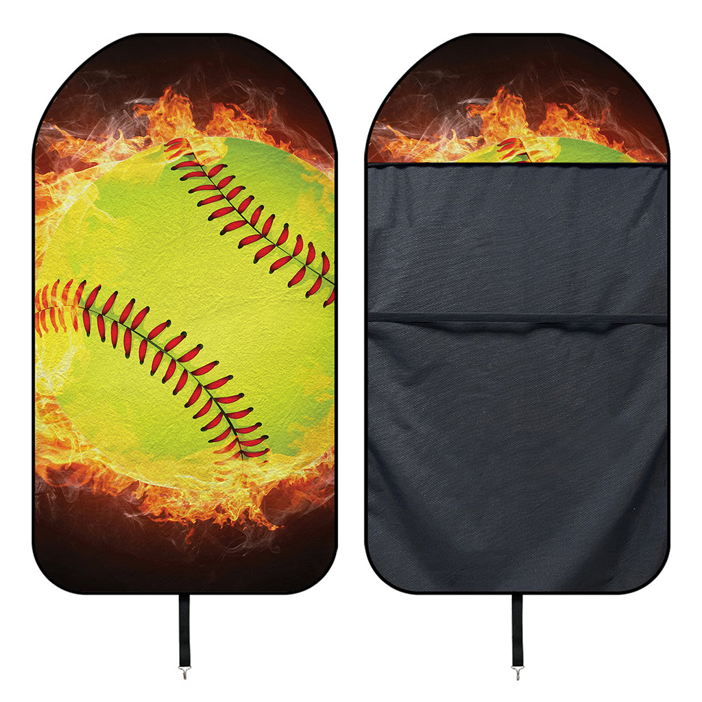 Fireball Softball Print Waterproof Car Seat Cover