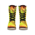 Fireball Softball Print Winter Boots