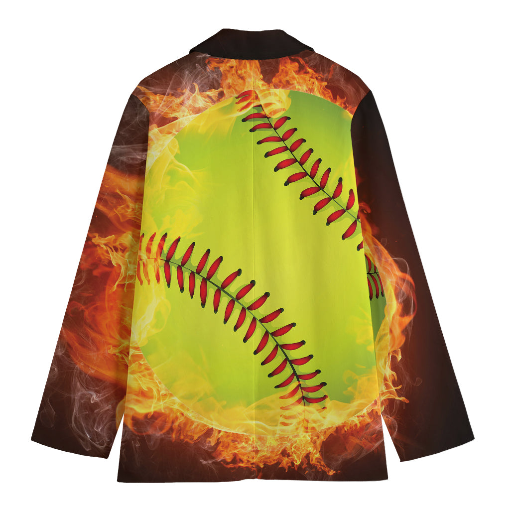 Fireball Softball Print Women's Blazer