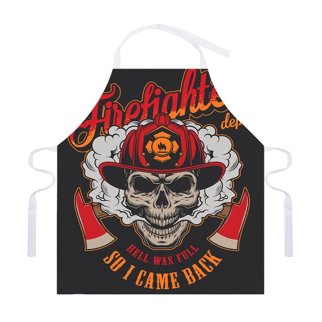 Firefighter Department Skull Print Adjustable Apron