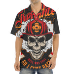 Firefighter Department Skull Print Aloha Shirt