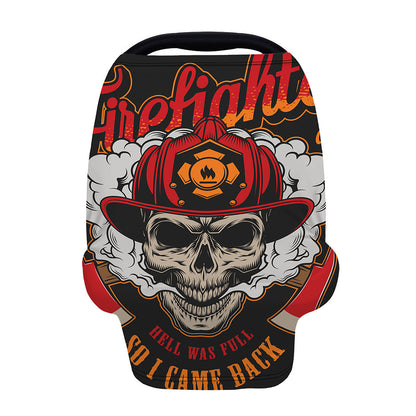 Firefighter Department Skull Print Baby Seat Cover