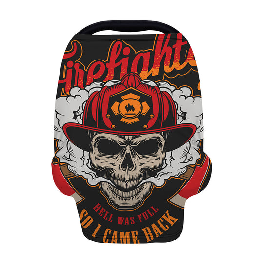 Firefighter Department Skull Print Baby Seat Cover