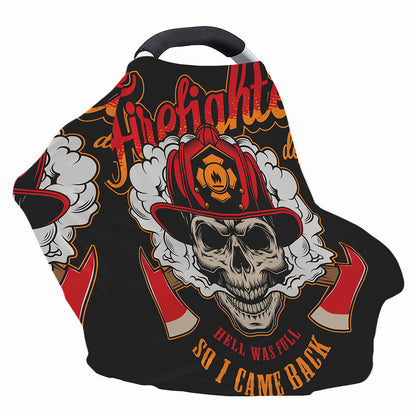 Firefighter Department Skull Print Baby Seat Cover