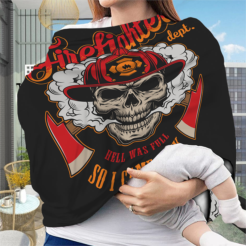 Firefighter Department Skull Print Baby Seat Cover