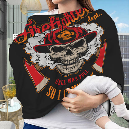 Firefighter Department Skull Print Baby Seat Cover
