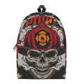 Firefighter Department Skull Print School Backpack