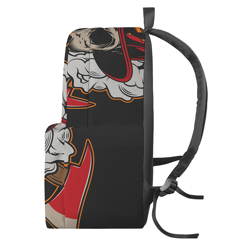 Firefighter Department Skull Print Backpack