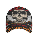 Firefighter Department Skull Print Baseball Cap