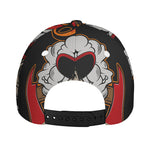 Firefighter Department Skull Print Baseball Cap