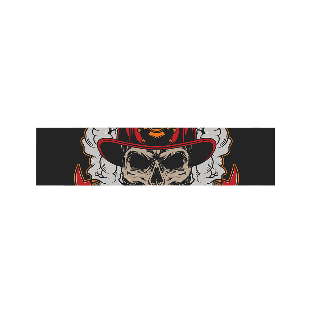 Firefighter Department Skull Print Bed Runner