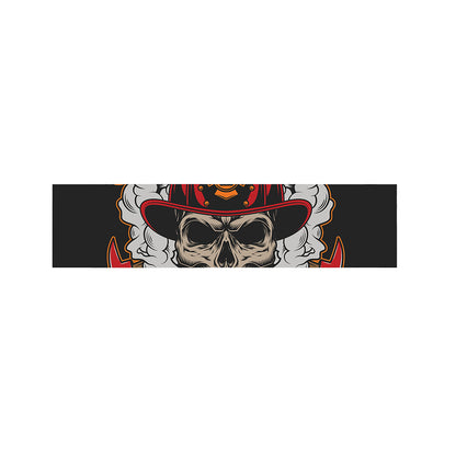 Firefighter Department Skull Print Bed Runner