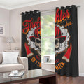 Firefighter Department Skull Print Dimout Grommet Curtains