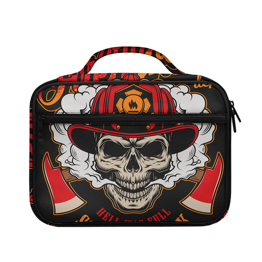 Firefighter Department Skull Print Briefcase Bible Bag