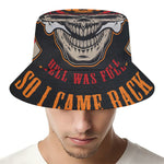 Firefighter Department Skull Print Bucket Hat