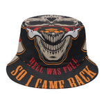 Firefighter Department Skull Print Bucket Hat