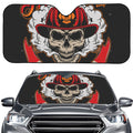 Firefighter Department Skull Print Car Windshield Sun Shade