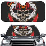 Firefighter Department Skull Print Car Windshield Sun Shade
