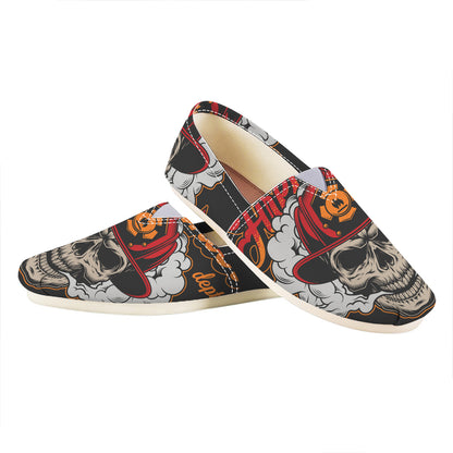 Firefighter Department Skull Print Casual Shoes