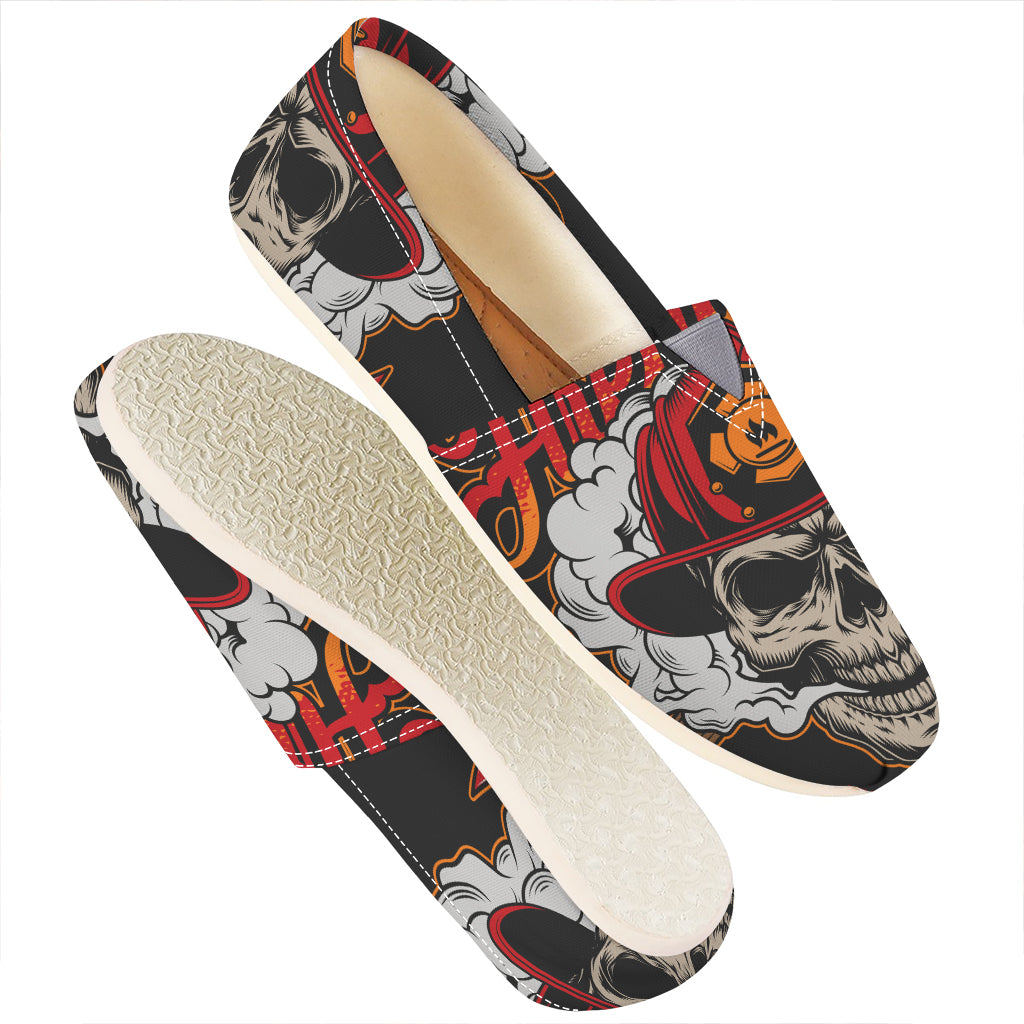 Firefighter Department Skull Print Casual Shoes