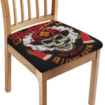 Firefighter Department Skull Print Chair Cushion Cover