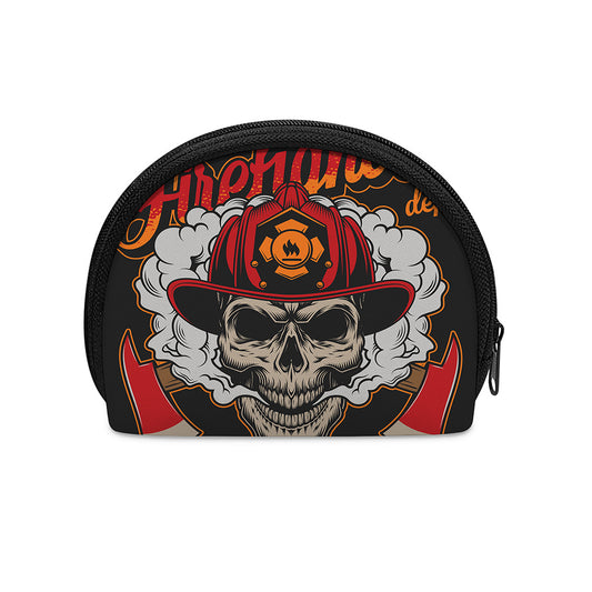 Firefighter Department Skull Print Coin Purse