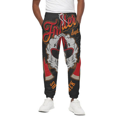 Firefighter Department Skull Print Cotton Pants