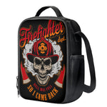 Firefighter Department Skull Print Crossbody Lunch Bag
