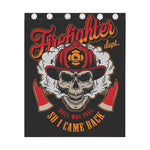 Firefighter Department Skull Print Curtain