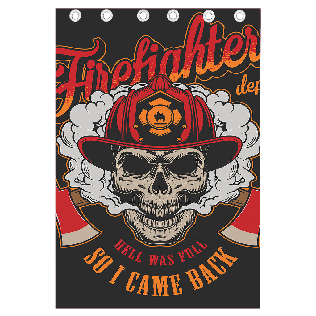 Firefighter Department Skull Print Curtain