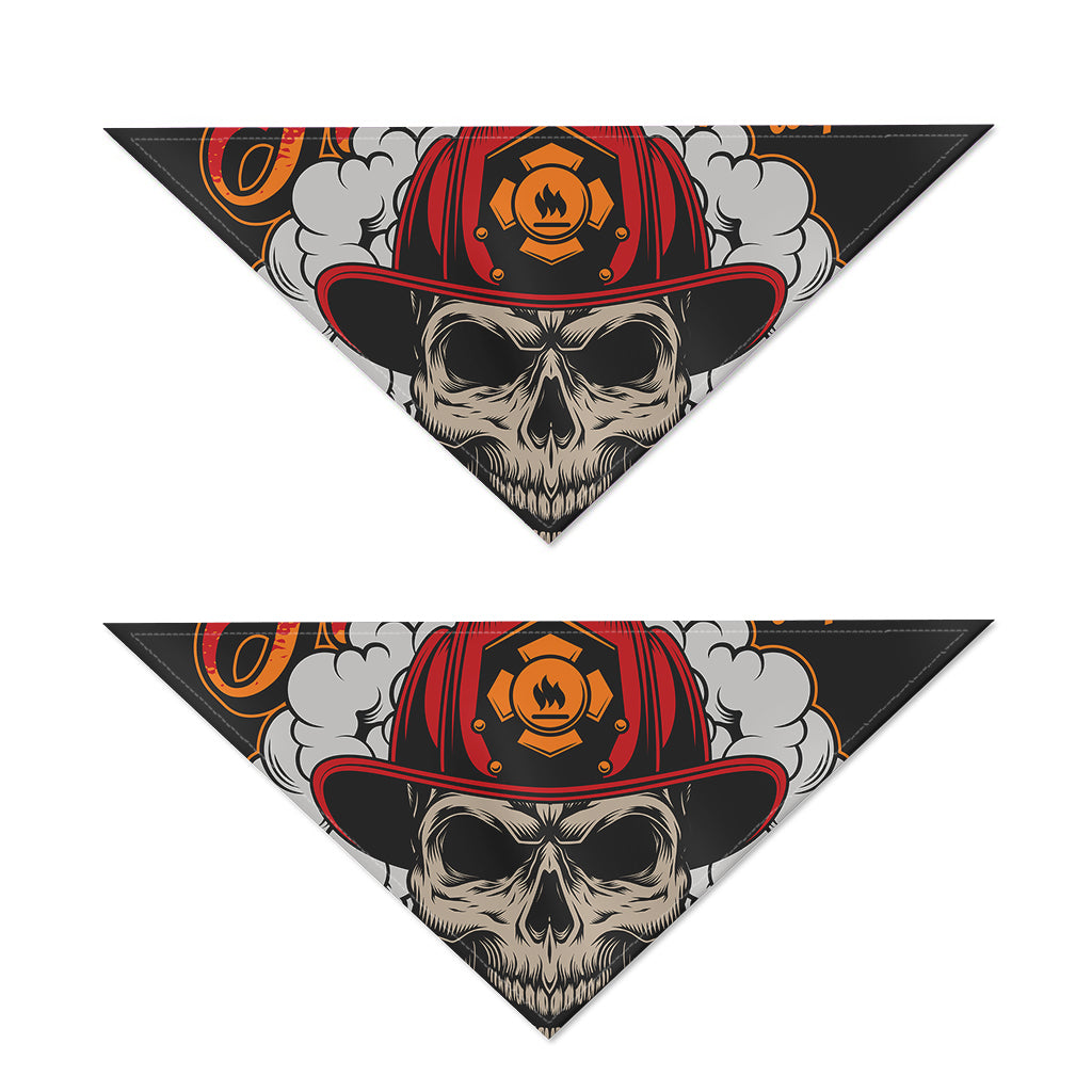 Firefighter Department Skull Print Dog Bandana
